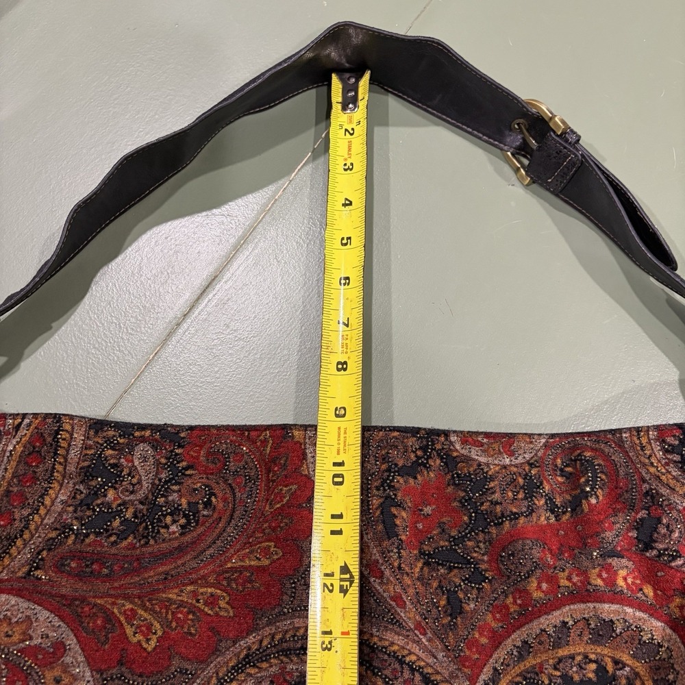 Sonoma hobo featuring a paisley pattern With Sparkle Thread Red Black Gold Boho - Picture 9 of 9